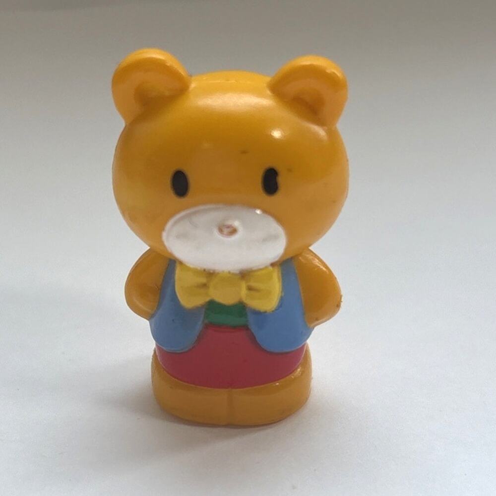 Vintage Y2K Sanrio Bear Hello Kitty Figurine 1.5 Plastic Miniature Collectible